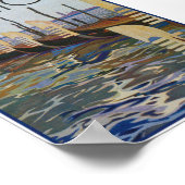 Venedig Italien Gondolas Vintage Travel Poster (Ecke)