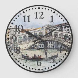 Venedig, Italien, Grand Canal, Europa Kunstmauer U Große Wanduhr