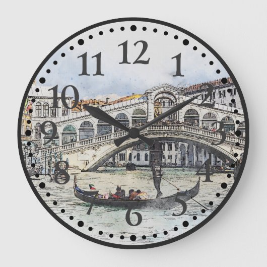 Venedig, Italien, Grand Canal, Europa Kunstmauer U Große Wanduhr (Vorderseite)