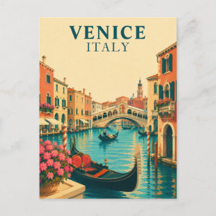 Venedig Italien Grand Canal Gondel Retro-Souvenir Postkarte