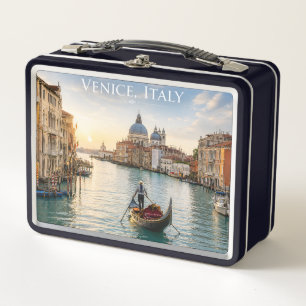 Venedig Italien Grand Canal Gondel Sonnenuntergang Metall Brotdose
