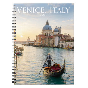 Venedig Italien Grand Canal Gondel Sonnenuntergang Notizblock