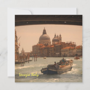 Venedig Italien Großer Kanal Vintage Einladung