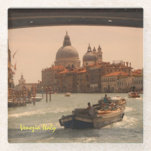 Venedig Italien Großer Kanal Vintage Glasuntersetzer