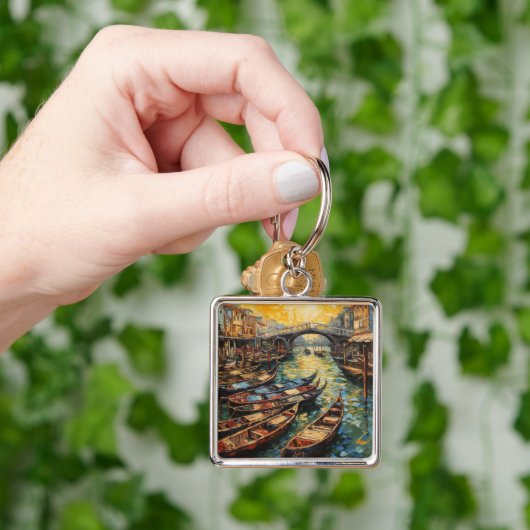 Venedig, Italien im van-Gogh-Stil Schlüsselanhänger (Hand)