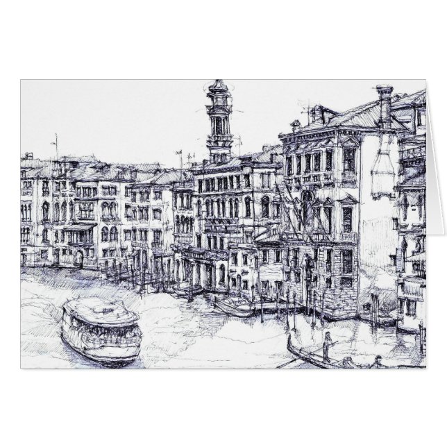 Venedig, Italien, in der Tinte (Vorderseite (Horizontal))