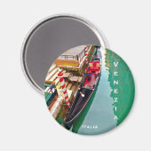 Venedig, Italien (IT) - Bahnhof Gondola Magnet (Vorderseite/Rückseite)
