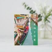 Venedig, Italien (IT) - farbenfrohe Gondelbahn Postkarte (Stehend Vorderseite)