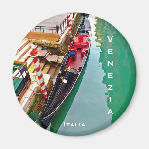 Venedig, Italien (IT) - Gondel-Station Magnet