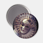 Venedig, Italien (IT) - Mysteriöse Karnevalsmaske Magnet (Vorderseite/Rückseite)
