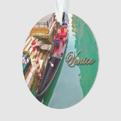 Venedig, Italien (IT) - zwei bunte Gondeln Ornament (Vorderseite)