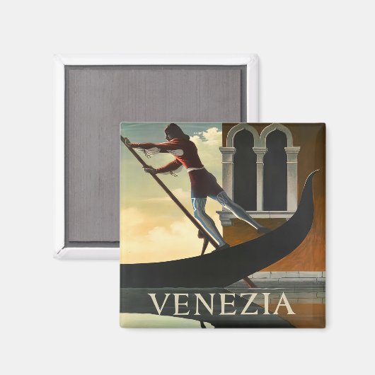 Venedig Italien Jahrgang Reise Magnet (Vorderseite/Rückseite)