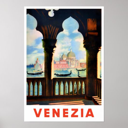 Venedig Italien Jahrgang Reise Poster (Vorne)