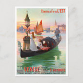 Venedig Italien Jahrgang Reise Postkarte (Vorderseite)