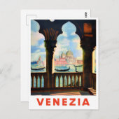 Venedig Italien Jahrgang Reise Postkarte (Vorne/Hinten)