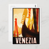 Venedig Italien Jahrgang Reise Postkarte (Vorne/Hinten)