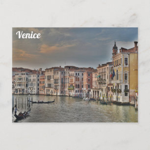 Venedig Italien Kanal Gondelbahn Foto Postkarte