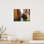 Venedig Italien Kanal Lebend Hübsche kleine Brücke Poster (Küche)