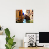Venedig Italien Kanal Lebend Hübsche kleine Brücke Poster (Heimbüro)