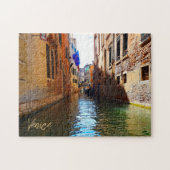 Venedig Italien Kanal Lebend Hübsche kleine Brücke Puzzle (Horizontal)