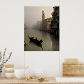 Venedig - Italien - Kanal und Gondelgemälde Poster (Küche)