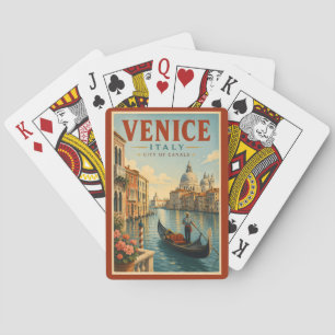 Venedig Italien Kanäle Illustration Reise Kunst Re Spielkarten
