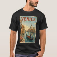 Venedig Italien Kanäle Illustration Reise Kunst Re