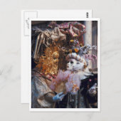 Venedig Italien Karneval Museum ~ Italienisches Fe Postkarte (Vorne/Hinten)