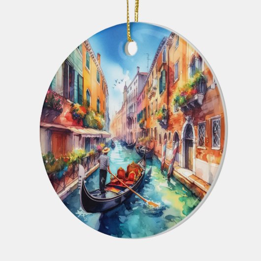 Venedig Italien Keramik Wasserfarbe Keramik Ornament (Links)
