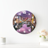 Venedig, Italien - Landschaftlicher Kanal und Vene Große Wanduhr (Zuhause)