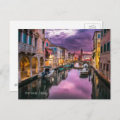 Venedig, Italien - Landschaftlicher Kanal und Vene Postkarte (Vorne/Hinten)
