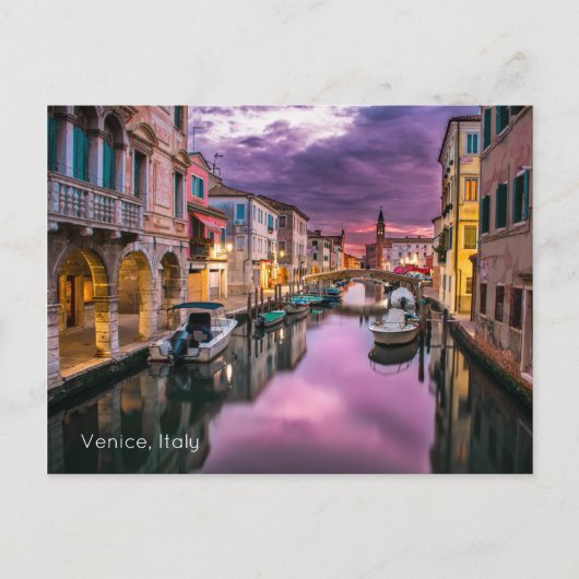 Venedig, Italien - Landschaftlicher Kanal und Vene Postkarte (Vorderseite)