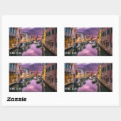 Venedig, Italien - Landschaftlicher Kanal und Vene Rechteckiger Aufkleber (Blatt)