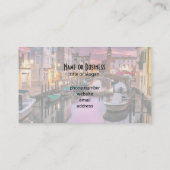 Venedig, Italien - Landschaftlicher Kanal und Vene Visitenkarte (Rückseite)