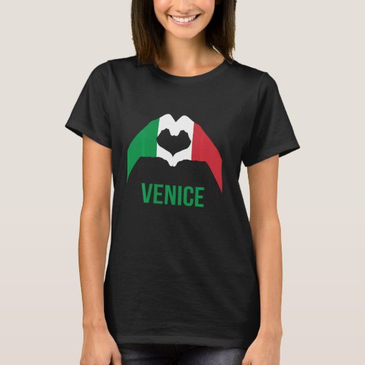 Venedig Italien Liebe Herzlich Willkommen im Itali T-Shirt (Vorderseite)