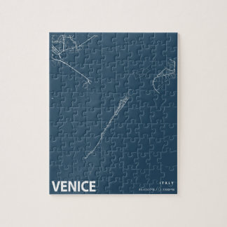 Venedig Italien Minimalistische Stadtkarte Kunst, Puzzle