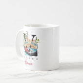 Venedig Italien Monogramm Buchstabe V Personalisie Kaffeetasse (Vorderseite Links)