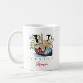 Venedig Italien Monogramm Buchstabe V Personalisie Kaffeetasse (Links)