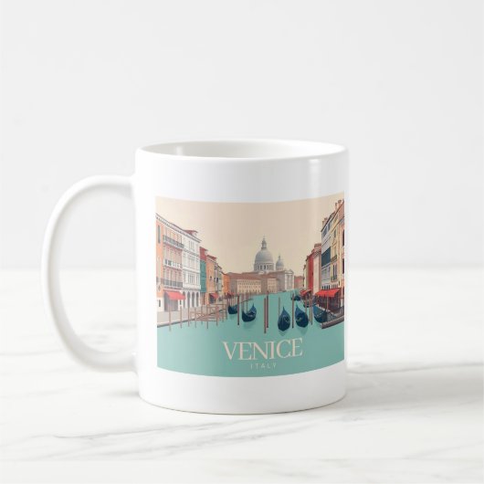 Venedig Italien Pastellfarben Kaffeetasse (Links)