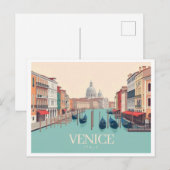 Venedig Italien Pastellfarben Postkarte (Vorne/Hinten)