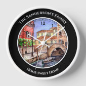 Venedig - Italien Pen und Aquarellmalerei Uhr (Vorderseite)