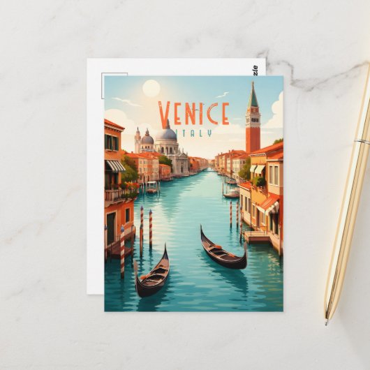 Venedig Italien Postkarte (Vorderseite/Rückseite Beispiel)
