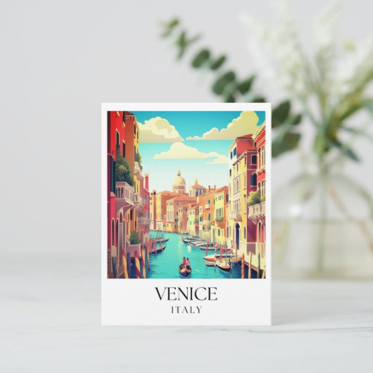 Venedig Italien Reise Postkarte (Stehend Vorderseite)