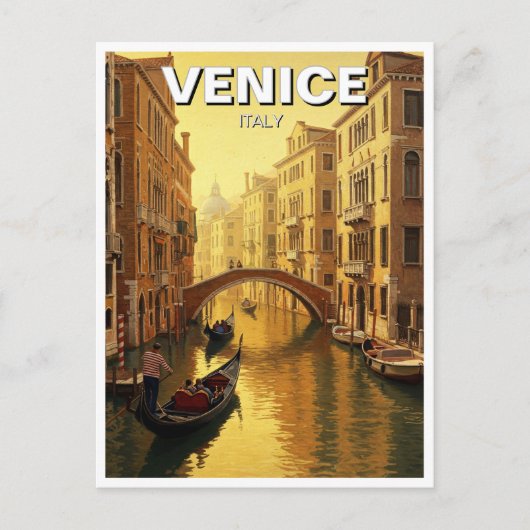 Venedig Italien Reise Souvenir Malerei Postkarte (Vorderseite)