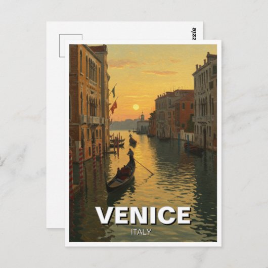 Venedig Italien Reise Souvenir Malerei Postkarte (Vorne/Hinten)