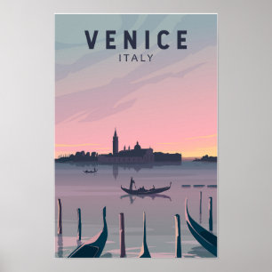 Venedig Italien Reise Vintage Kunst Poster