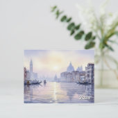 Venedig Italien Reisen Souvenir Watercolor Postkarte (Stehend Vorderseite)