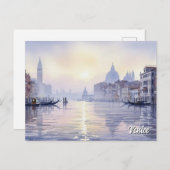 Venedig Italien Reisen Souvenir Watercolor Postkarte (Vorne/Hinten)