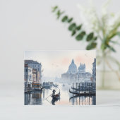Venedig Italien Reisen Souvenir Watercolor Postkarte (Stehend Vorderseite)