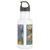 Venedig Italien Reisen Vintage Hübsche Kunst Edelstahlflasche (Rückseite)